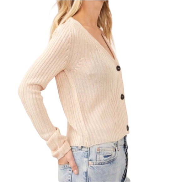 NWT Free People Game On Cardi in White Swan - Picture 5 of 15